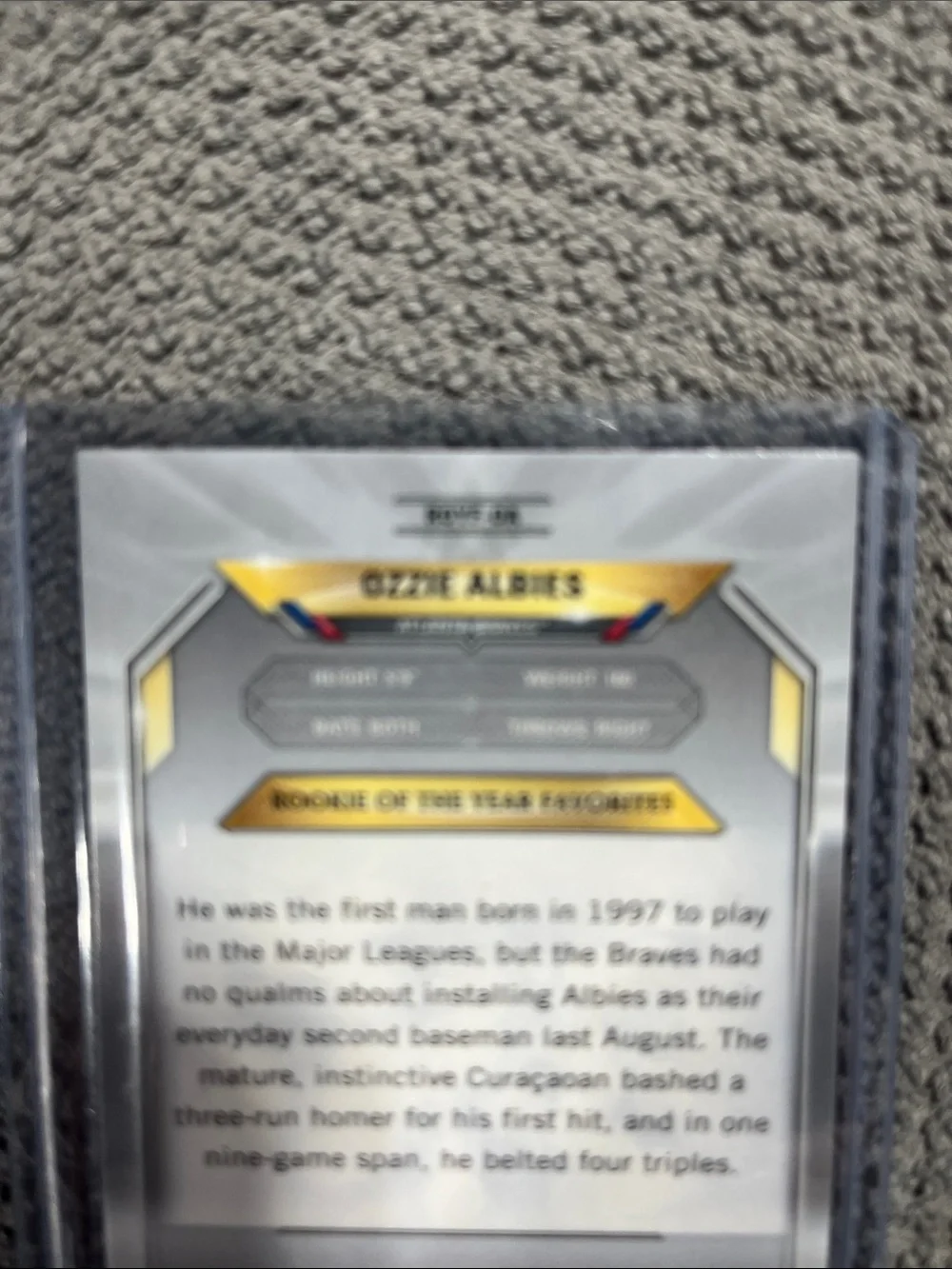 2018 Bowman Chrome Ozzie Albies (RC) rookie card - 2018 ROY Favorites